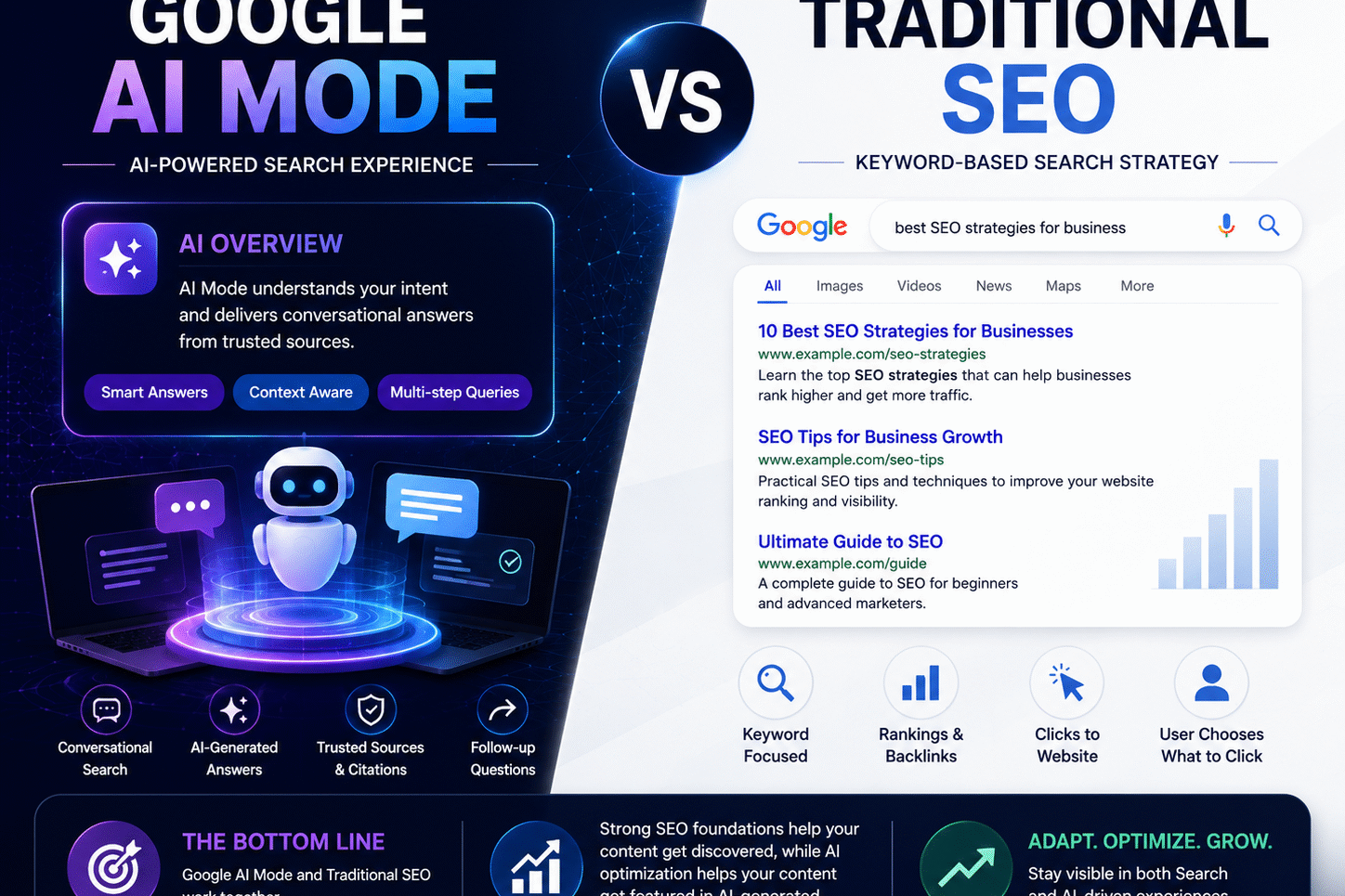Google AI Mode vs Traditional SEO