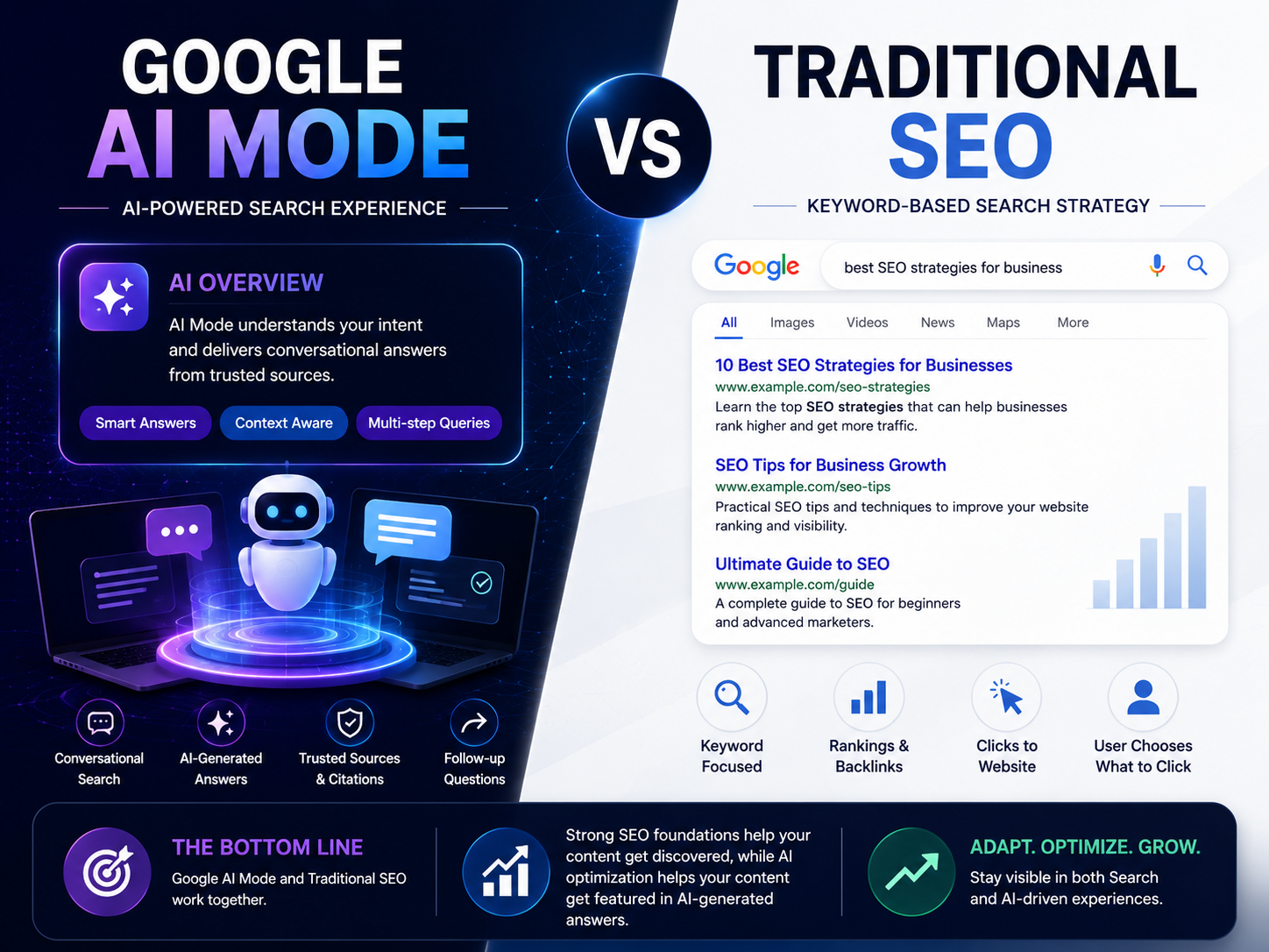 Google AI Mode vs Traditional SEO